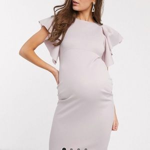 ASOS MATERNITY cape sleeve midi dress